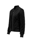 Urban Classics Ladies Diamond Quilt Velvet Jacket, black