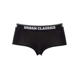 Urban Classics Ladies Logo Panty Double-Pack, black
