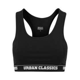 Urban Classics Ladies Logo Bra, black