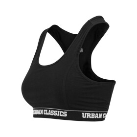 Urban Classics Ladies Logo Bra, black