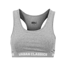 Urban Classics Ladies Logo Bra, grey