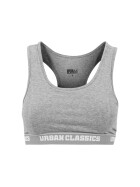 Urban Classics Ladies Logo Bra, grey