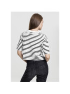 Urban Classics Ladies Short Striped Oversized Tee, wht/blk