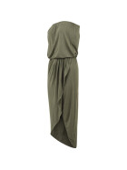 Urban Classics Ladies Viscose Bandeau Dress, olive