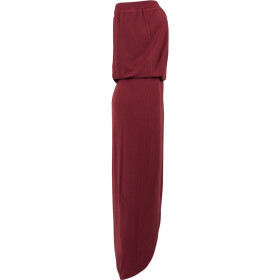Urban Classics Ladies Viscose Bandeau Dress, burgundy