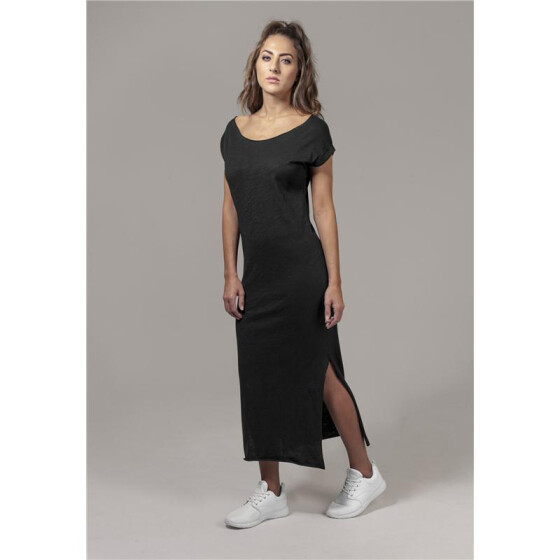 Urban Classics Ladies Slub Long Dress, black