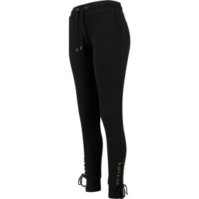 Urban Classics Ladies Fitted Lace Up Pants, black