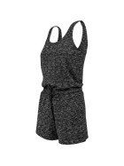 Urban Classics Ladies Melange Hot Jumpsuit, darkgrey/grey
