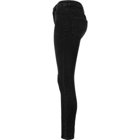 Urban Classics Ladies High Waist Skinny Denim Pants, black washed