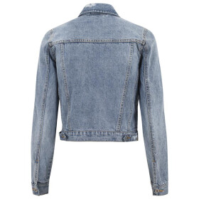 Urban Classics Ladies Denim Jacket, bleached blue