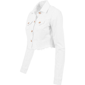 Urban Classics Ladies Short Denim Jacket, white