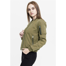 Urban Classics Ladies Peached Bomber Jacket, olive