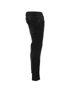 Urban Classics Skinny Ripped Stretch Denim Pants, black washed