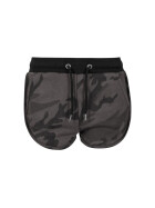 Urban Classics Ladies Camo Hotpants, dark camo/blk