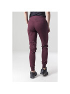 Urban Classics Ladies Athletic Melange Jogpants, burgundy/black