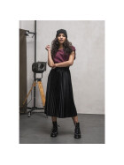 Urban Classics Ladies Velvet Plisse Skirt, black