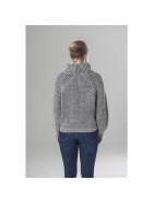 Urban Classics Ladies Short Turtleneck Sweater, offwhite melange