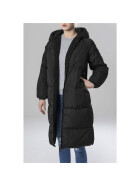 Urban Classics Ladies Oversized Hooded Puffer Coat, black/black