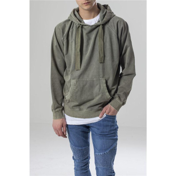 Urban Classics Garment Washed Terry Hoody, olive