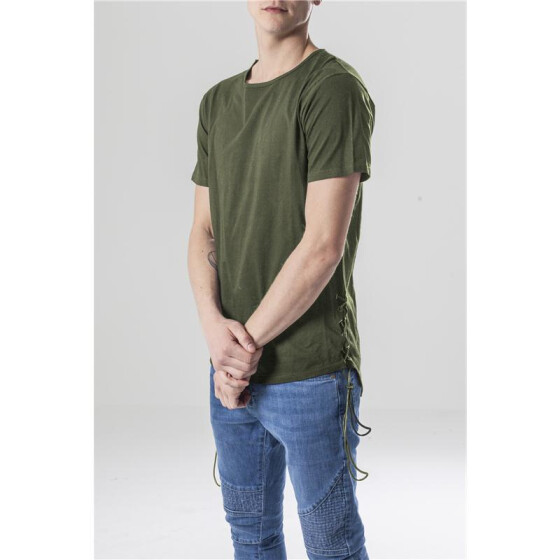 Urban Classics Lace Up Long Tee, olive