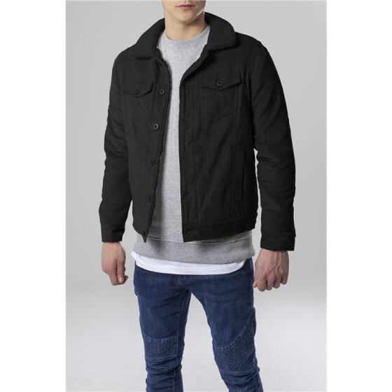 Urban Classics Sherpa Denim Jacket, black washed