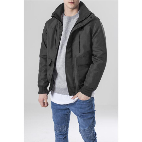 Urban Classics Heavy Hooded Jacket, darkgrey