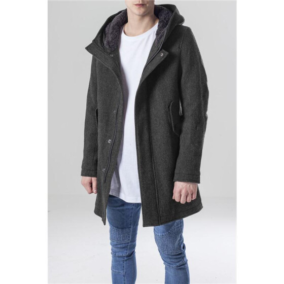 Urban Classics Hooded Structured Parka, charcoal
