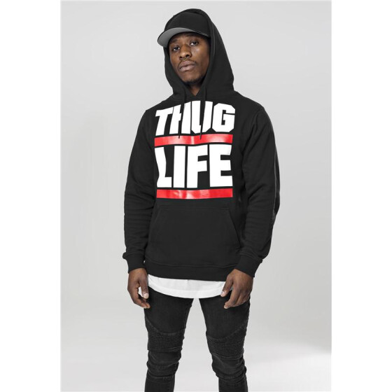 Thug Life Block Logo Hoody Black