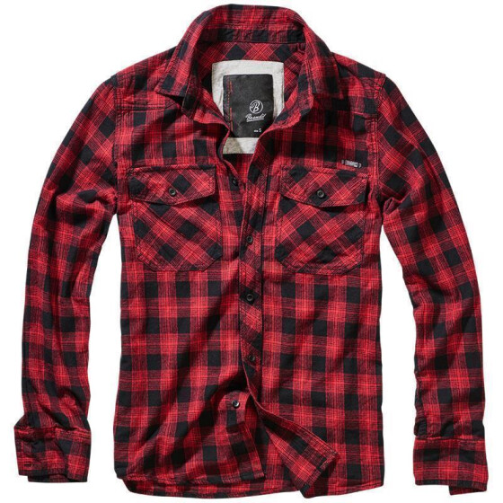 BRANDIT Great Creek Checkshirt, red-black checkered