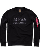 Alpha Industries Camo Print Sweat, black-black
