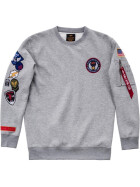 Alpha Industries PATCH SWEATER, grey heather