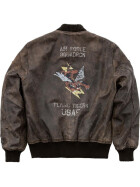 Alpha Industries MA-1 VF FLYING TIGERS LEATHER, vintage brown