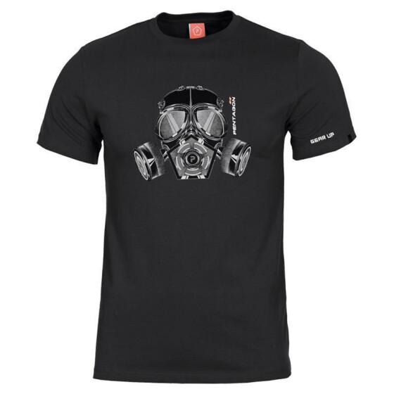 Pentagon T-Shirt Gas-Mask, schwarz