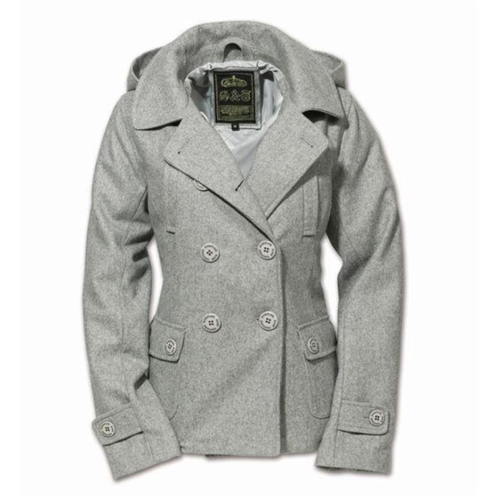 SURPLUS Ladies Pea Coat, grey