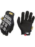 Mechanix Original Handschuhe mit weissem Aufdruck, schwarz