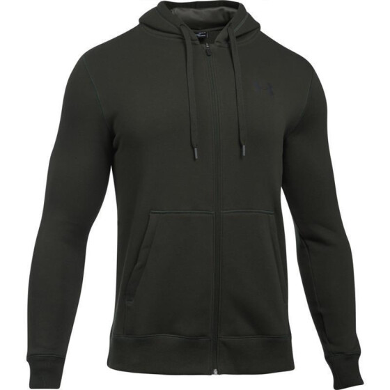 Under Armour Fleece Hoodie Rival Fitted Full Zip, oliv