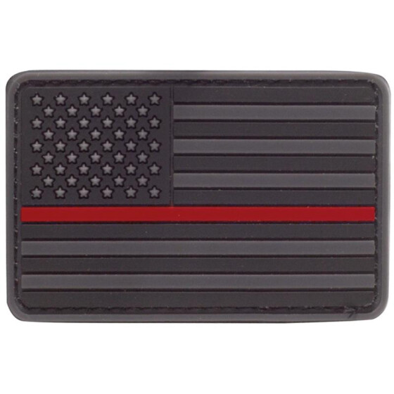 Condor Rubber Patch Us Flagge thin Red Line, schwarz