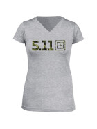 5.11 Women T-Shirt Logo Urban Assault Camo, grau